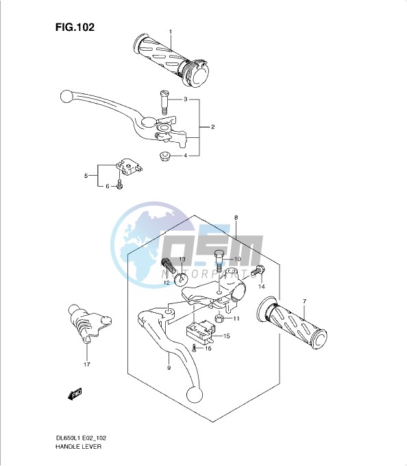 HANDLE LEVER (DL650L1 E19)