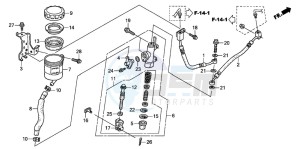 ST1300A drawing RR. BRAKE MASTER CYLINDER (ST1300A)