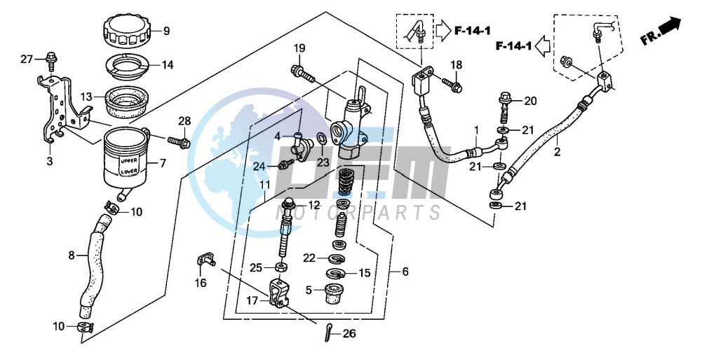 RR. BRAKE MASTER CYLINDER (ST1300A)