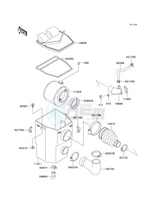 KAF 300 C [MULE 550] (C6-C7) [MULE 550] drawing AIR CLEANER