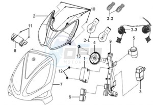 JET EURO X 50 drawing FR PLATE / HEAD LIGHT