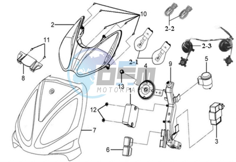 FR PLATE / HEAD LIGHT