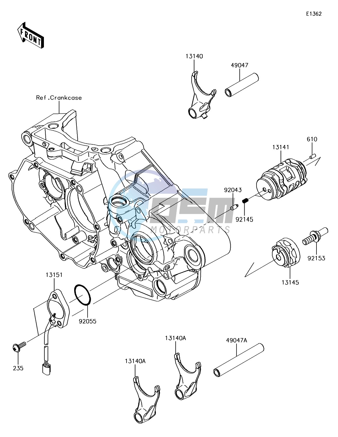 Gear Change Drum/Shift Fork(s)