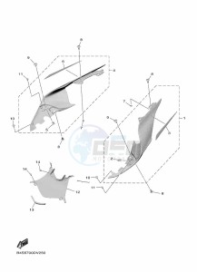 YZF1000D YZF-R1M (B4S6) drawing SIDE COVER