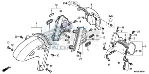 GL1800BF F6B Bagger - GL1800BF UK - (E) drawing FRONT FENDER