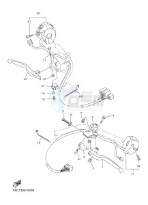 XVS950CU XVS950R ABS XV950 R-SPEC (2DXL) drawing HANDLE SWITCH & LEVER