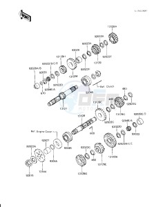 KZ 750 H [LTD] (H2-H4) [LTD] drawing TRANSMISSION -- 81-83 H2_H3_H4- -