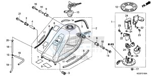 CRF250ME CRF250M UK - (E) drawing FUEL TANK