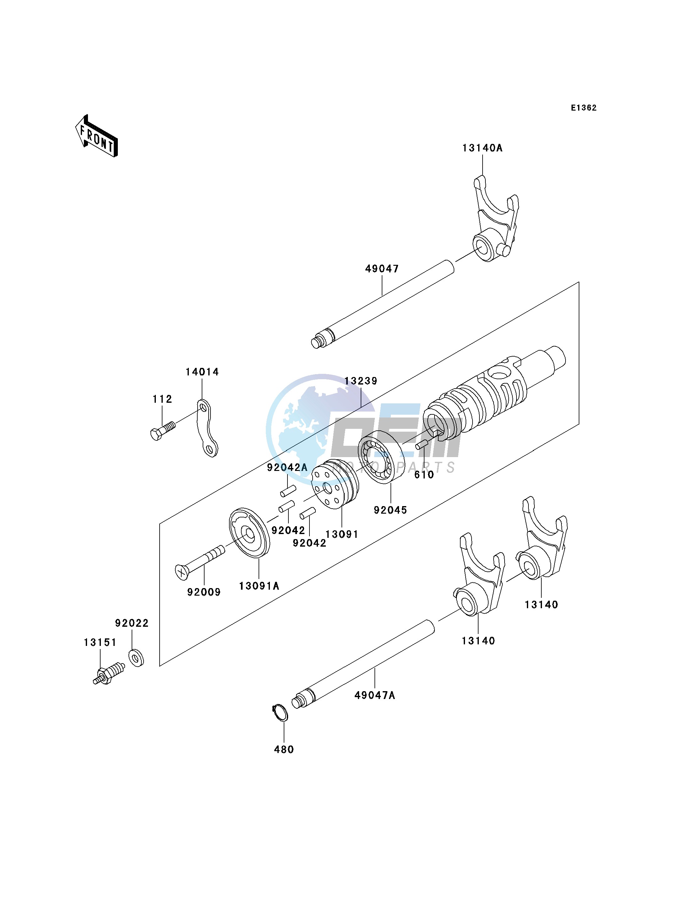 GEAR CHANGE DRUM_SHIFT FORK-- S- -