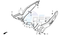 CBR600F2 drawing SIDE COVER