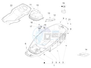 MP3 300 ie E4 LT BUSINESS - SPORT ABS (EMEA) drawing Helmet huosing - Undersaddle