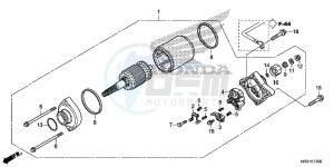 TRX420TM1H Europe Direct - (ED) drawing STARTER MOTOR