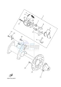 YFM90R (43DD 43DE 43DF 43DD) drawing REAR BRAKE CALIPER