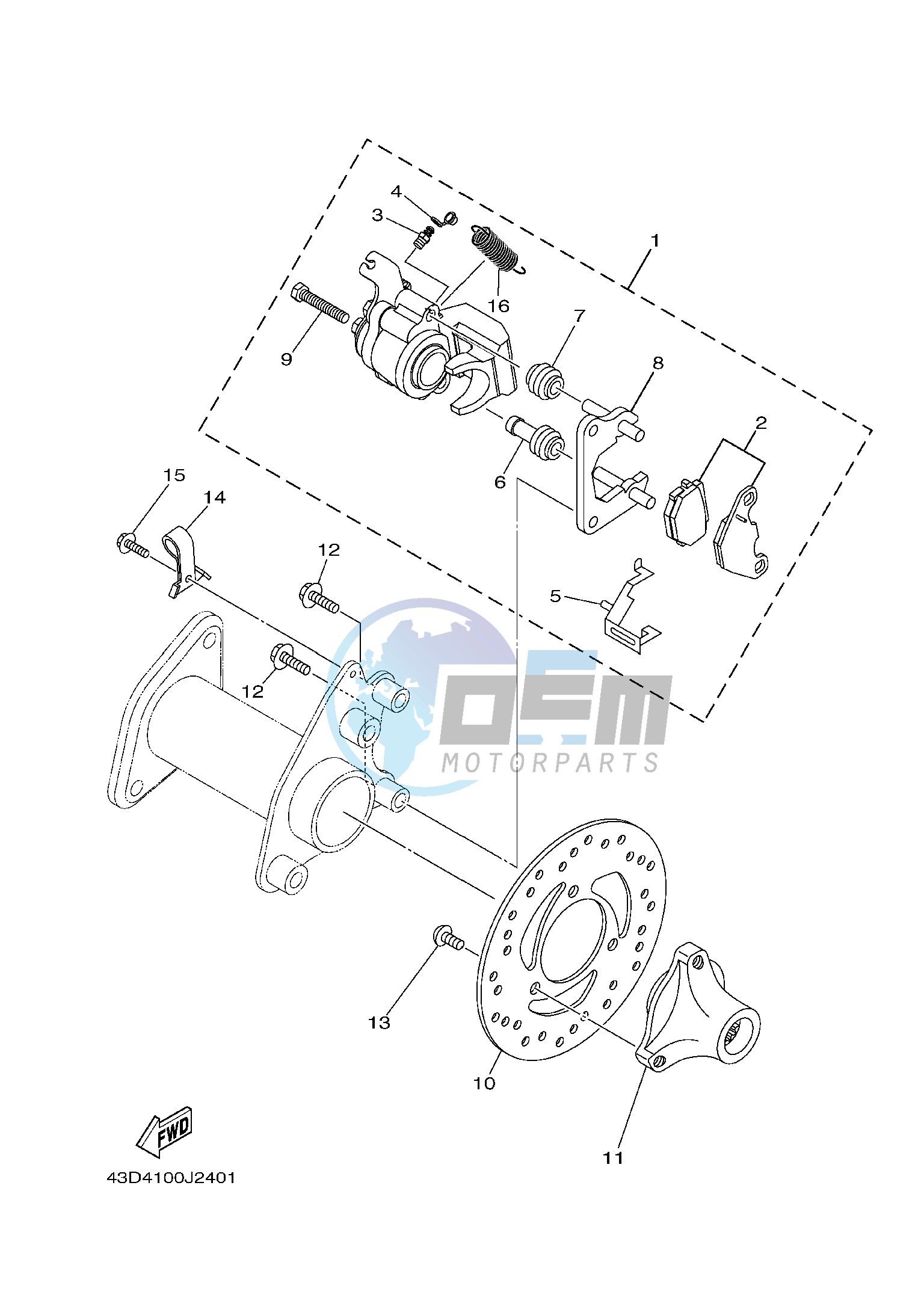 REAR BRAKE CALIPER