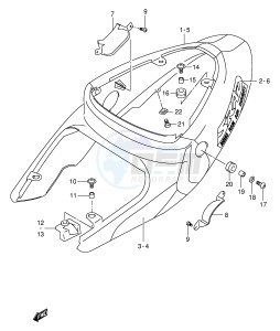 TL1000R (E2) drawing FRAME COVER (MODEL X)