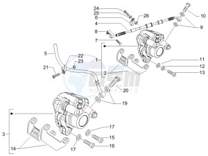 Runner 50 SP 2012 in fiche drawing Brakes pipes - Calipers