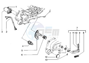 Zip 50 RST drawing Starting Motor - Starting lever