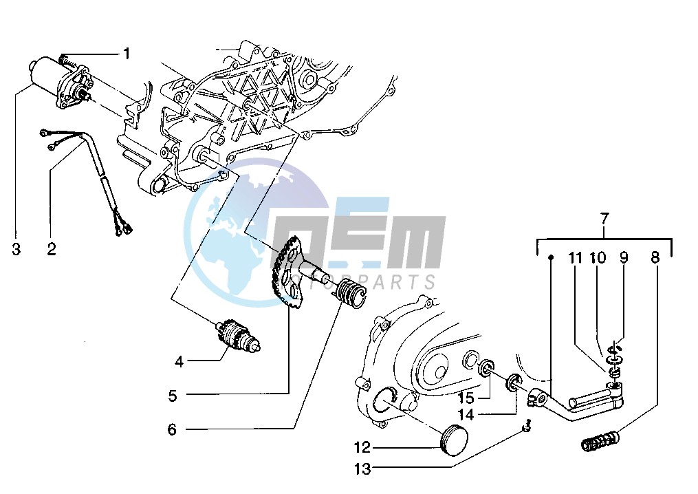 Starting Motor - Starting lever