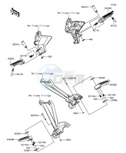 Z1000 ZR1000FEFA FR GB XX (EU ME A(FRICA) drawing Footrests