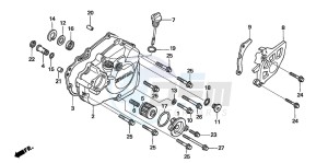 CRF450X drawing L. CRANKCASE COVER