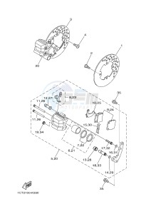 YFM450FWA YFM45FGB GRIZZLY 450 IRS AUSTRIA drawing FRONT BRAKE CALIPER