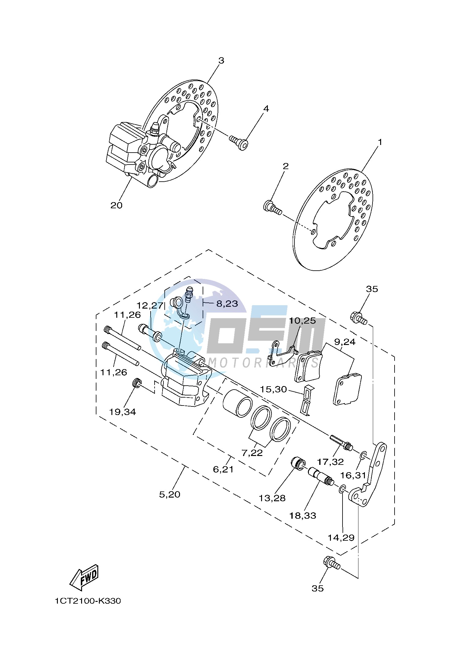 FRONT BRAKE CALIPER