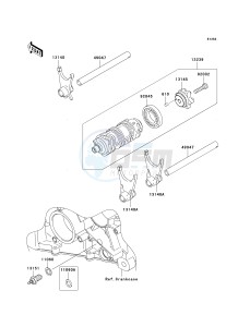 ZX 636 C [NINJA ZX-6R] (C1) C1 drawing GEAR CHANGE DRUM_SHIFT FORK-- S- -