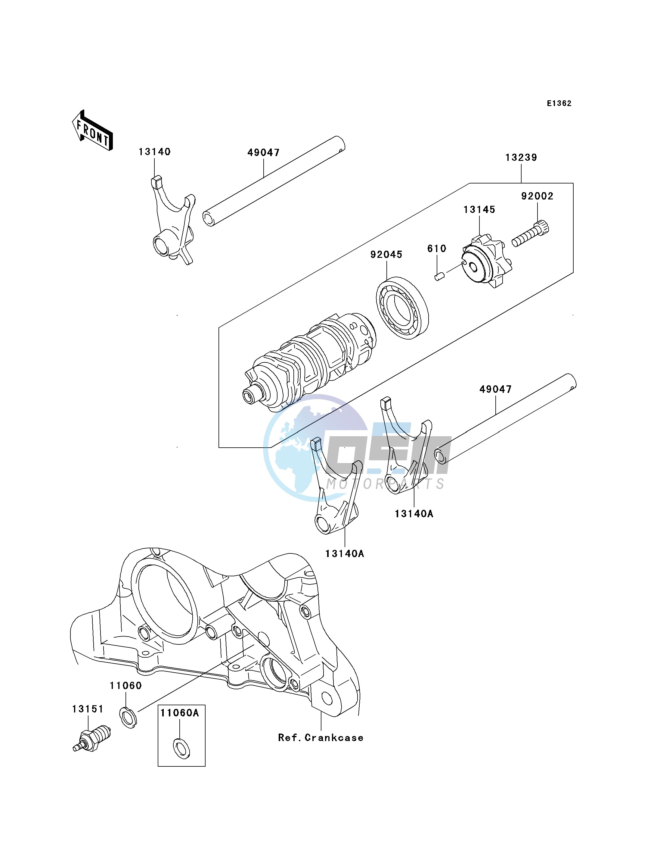 GEAR CHANGE DRUM_SHIFT FORK-- S- -