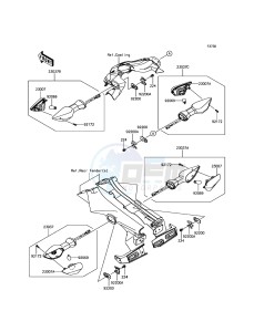 Z900 ABS ZR900BHF XX (EU ME A(FRICA) drawing Turn Signals