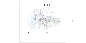 VTX1800C drawing LOWER COWL DURANGO RED METALLIC