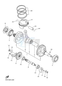 WR450F (1DXJ 1DXF 1DXH 1DXG) drawing CRANKSHAFT & PISTON