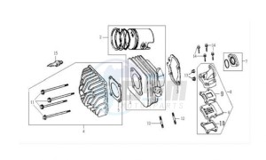 JET SPORT X R 50 drawing CYLINDER MET PISTON / CYLINDER HEAD