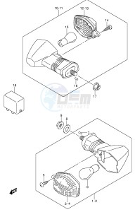 DL1000 (E2) V-Strom drawing TURNSIGNAL LAMP (MODEL K4 K5 K6)