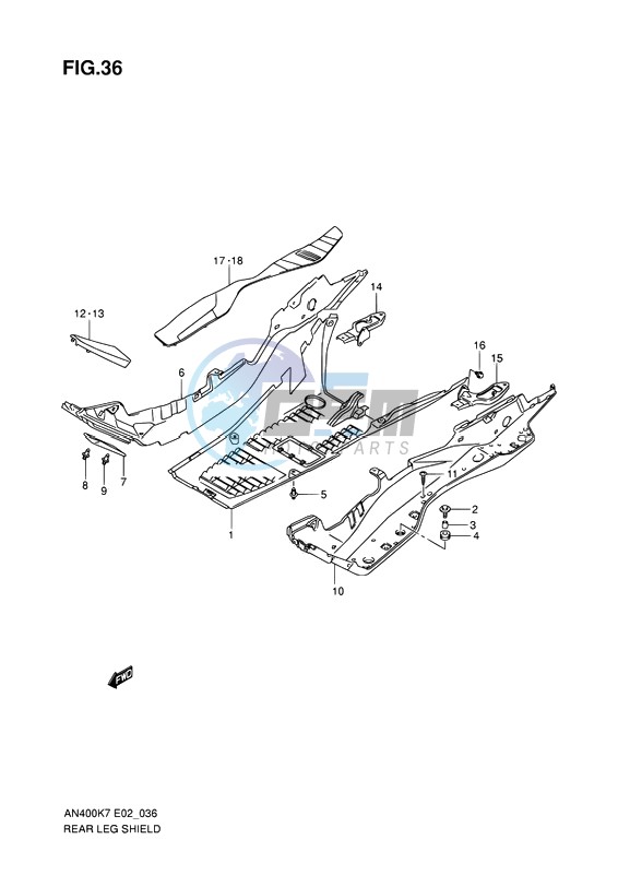 REAR LEG SHIELD