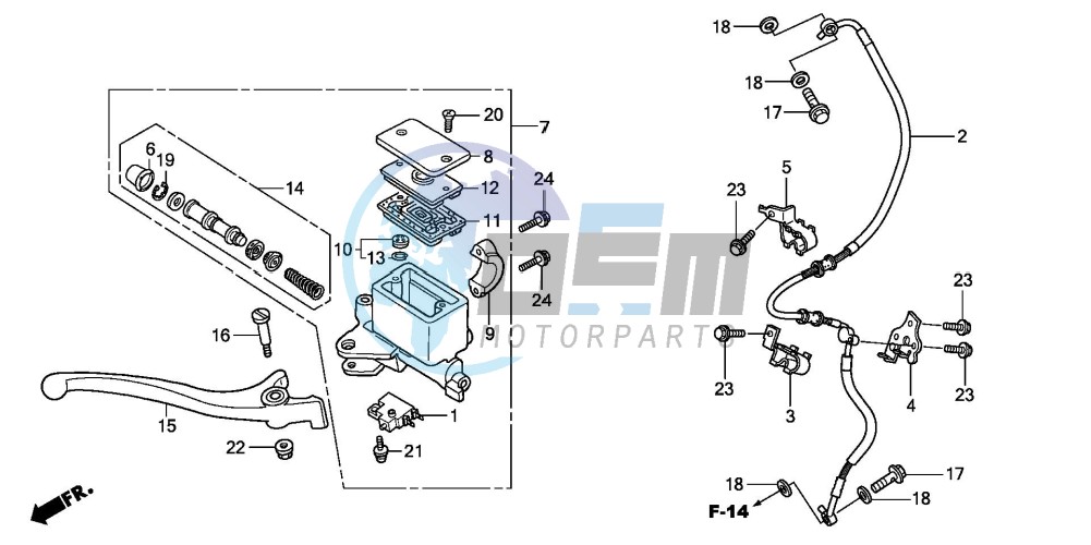 FR. BRAKE MASTER CYLINDER (SH300/R)