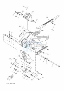 YZF125-A YZF-R125 (BGV2) drawing REAR ARM & SUSPENSION