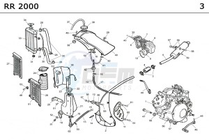 RR 50 drawing EXHAUST,RADIATOR,TANK, AIRFILTER