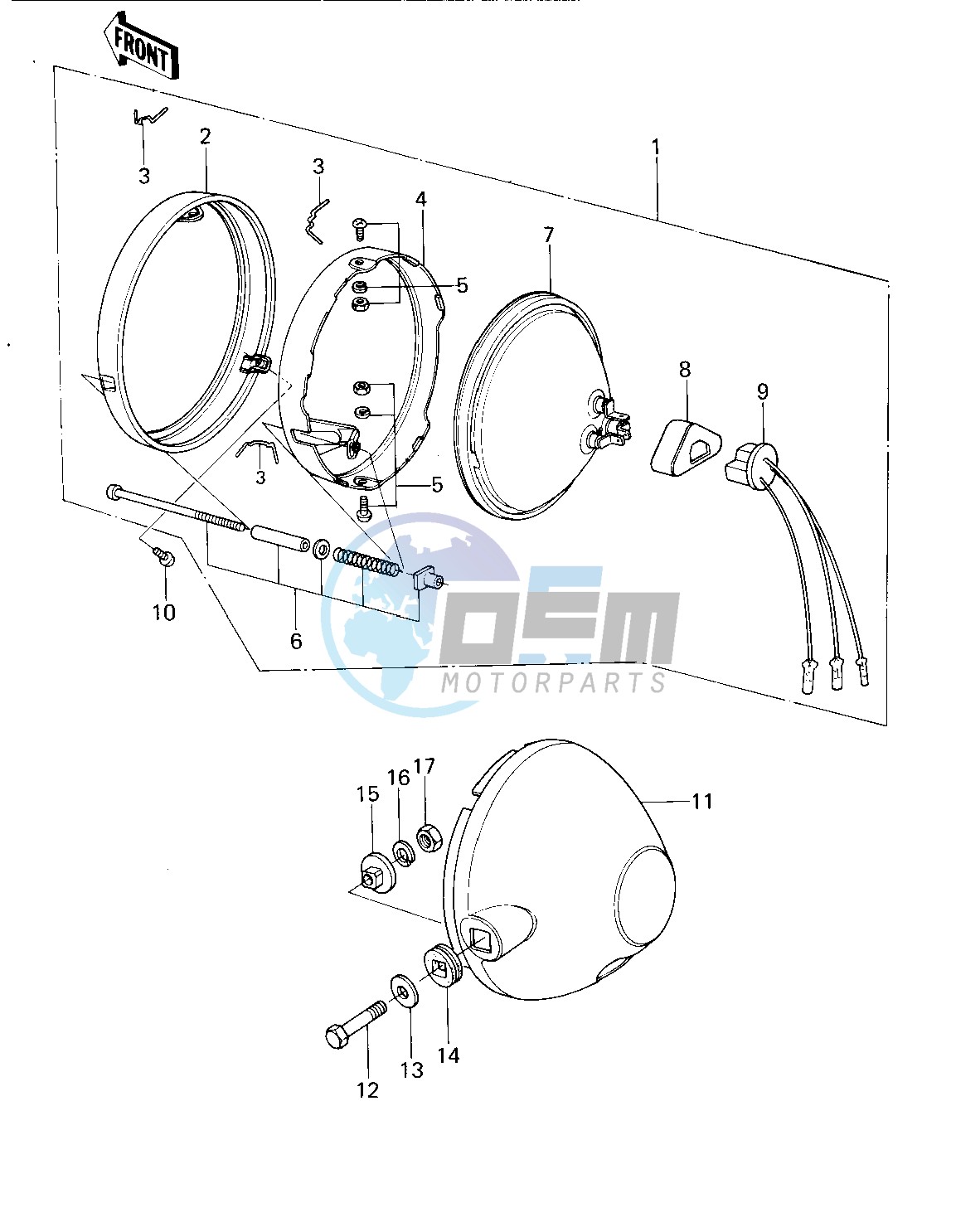 HEADLIGHT -- 78-79 KL250-A1_A1A_A2- -