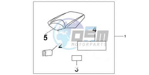 REAR SEAT COWL ACHILLES BLACK METALLIC