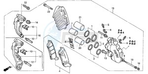 NSS250 drawing FRONT BRAKE CALIPER