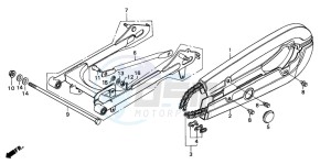 CG125 drawing REAR FORK