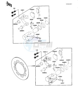 KX 125 B [KX125] (B1-B2) [KX125] drawing FRONT BRAKE