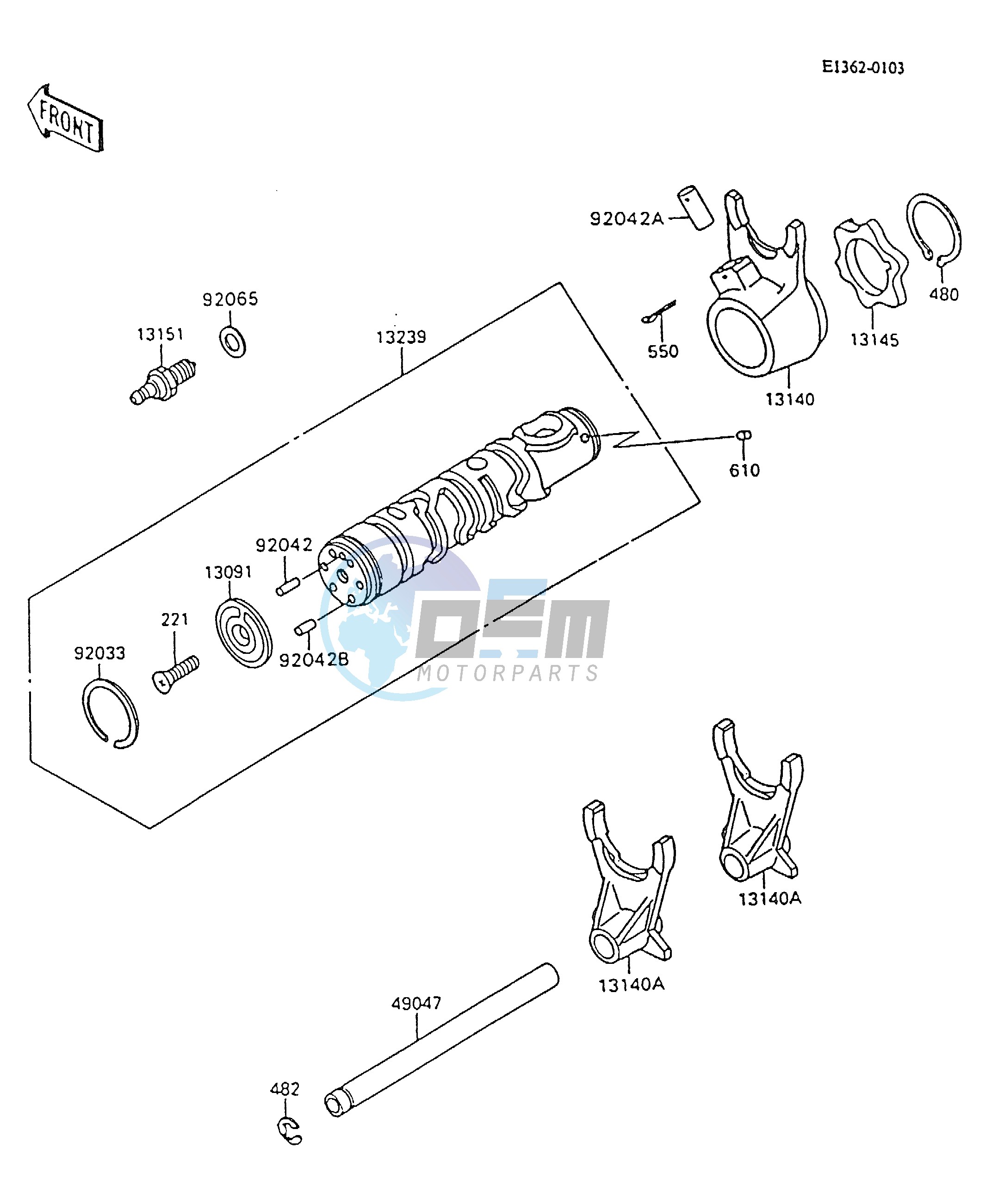 GEAR CHANGE DRUM_SHIFT FORK-- S- -