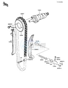 KZ 250 L [CSR BELT] (L1) [CSR BELT] drawing CAMSHAFT_CHAIN_TENSIONER