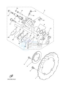 MT07A MT-07 ABS 700 (1XBA 1XBB) drawing REAR BRAKE CALIPER