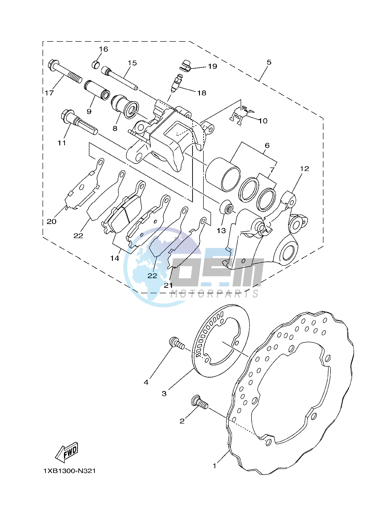 REAR BRAKE CALIPER