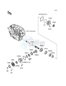 KVF650_4X4 KVF650FCS EU GB drawing Front Bevel Gear