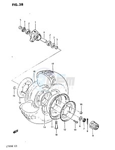 LT125 (E3) drawing FRONT WHEEL