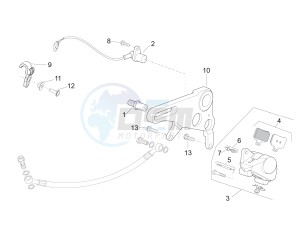 RSV4 1000 Racing Factory E4 ABS (EMEA, LATAM) drawing Rear brake caliper