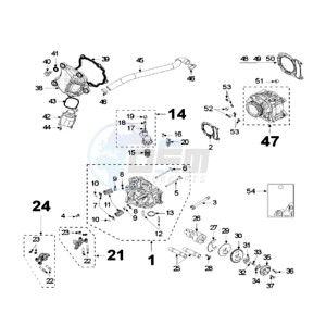 SAT 250 SC drawing CYLINDER HEAD / CYLINDER